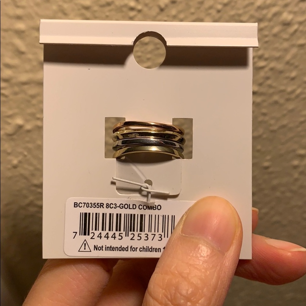 BCBGENERATION MIDI RINGS BOHO STYLE STACKED LAYER - Picture 3 of 3